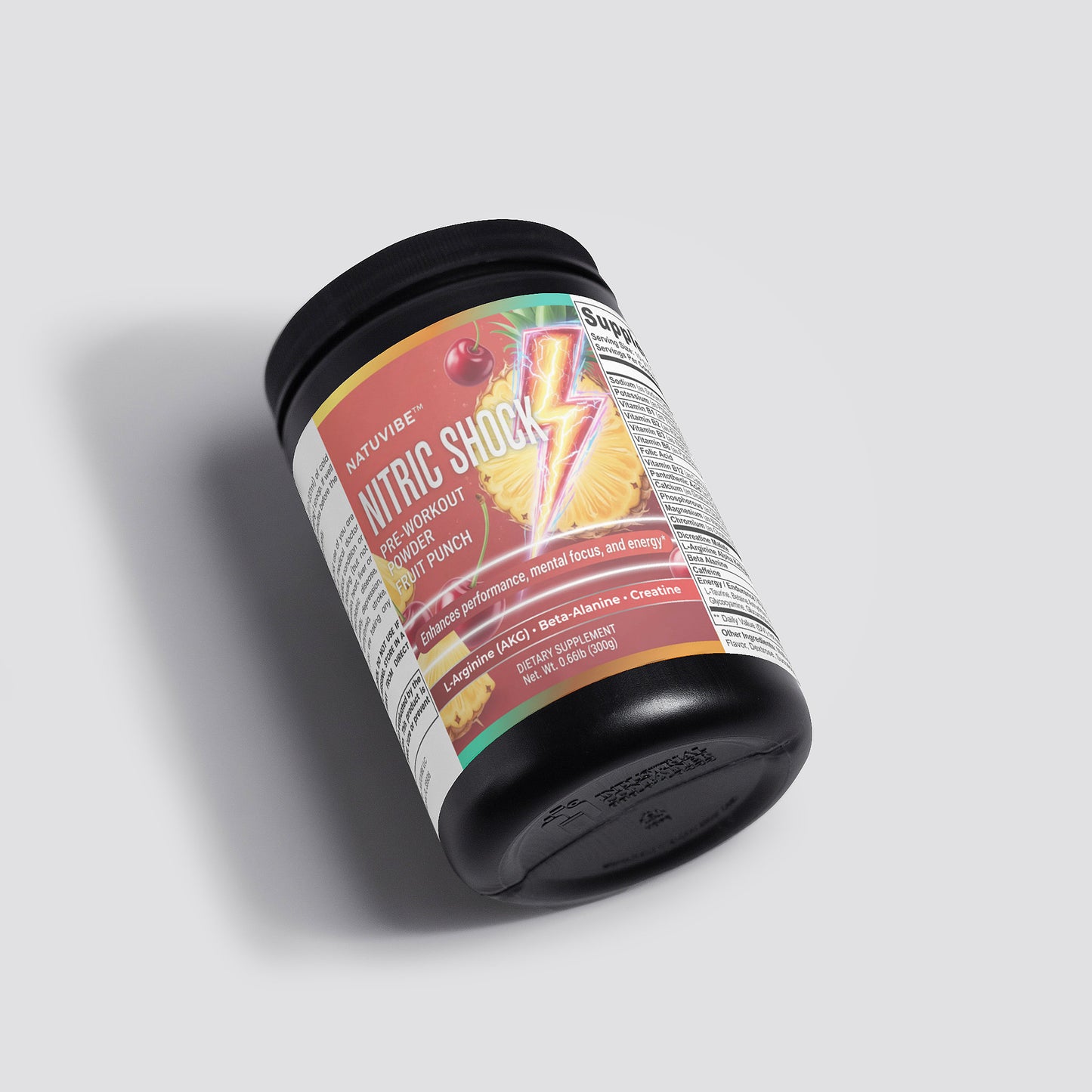 NATIVITE Nitric Shock supplement container on a light gray background