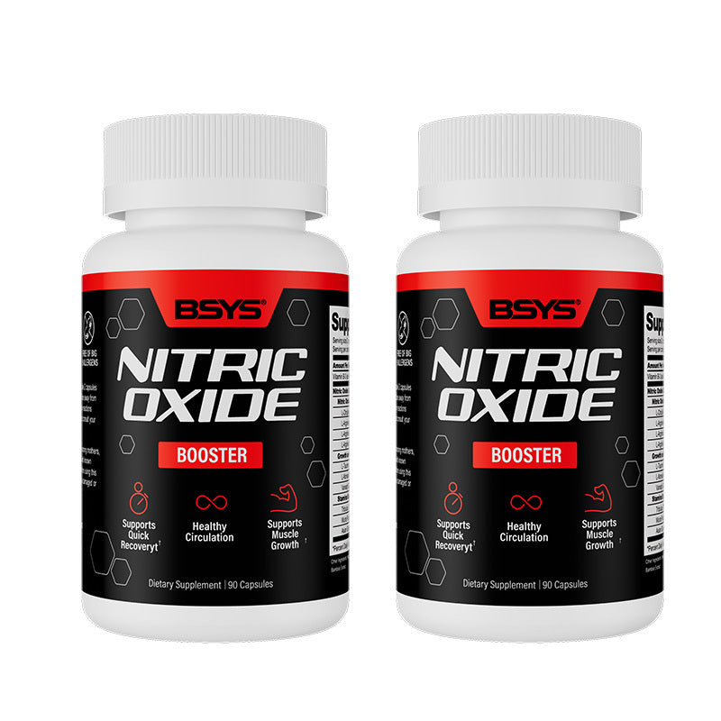 Nitric Oxide Support Promotes Healthy Blood Flow Vascular Relaxation Muscle Oxygen & Nutrient Delivery Fatigue Resistance WorkoutPerformance AthleteEssential VascularHealth Two bottles