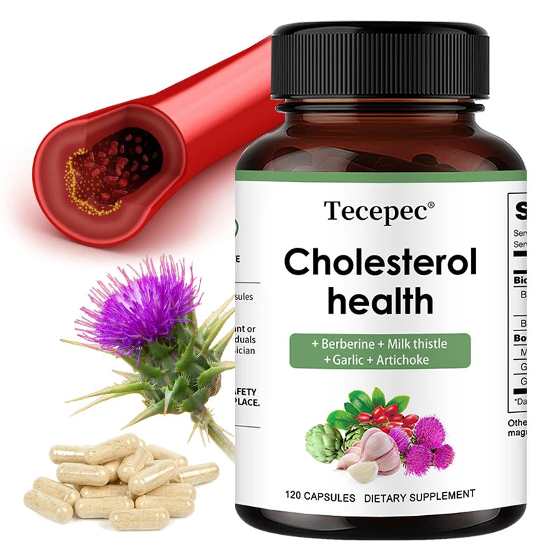 Berberine, Artichoke Extract, Supports Healthy Cholesterol Levels, Heart Health, and Lipid Metabolism - Cholesterol Support