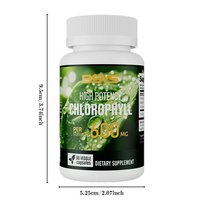 Chlorophyll Capsules Fat Metabolism Support Aid Blood Purification & Detox Boost Digestive Health & Constipation Relief Helper Immune System Enhancement Daily Detox & Wellness Supplement
