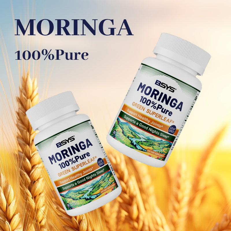 Moringa Capsules Antioxidant & Anti-Inflammatory Support Blood Sugar Health Aid Cholesterol Balance Formula Heart Wellness Support Immune Boost & Natural Defense Daily Superfood Supplement