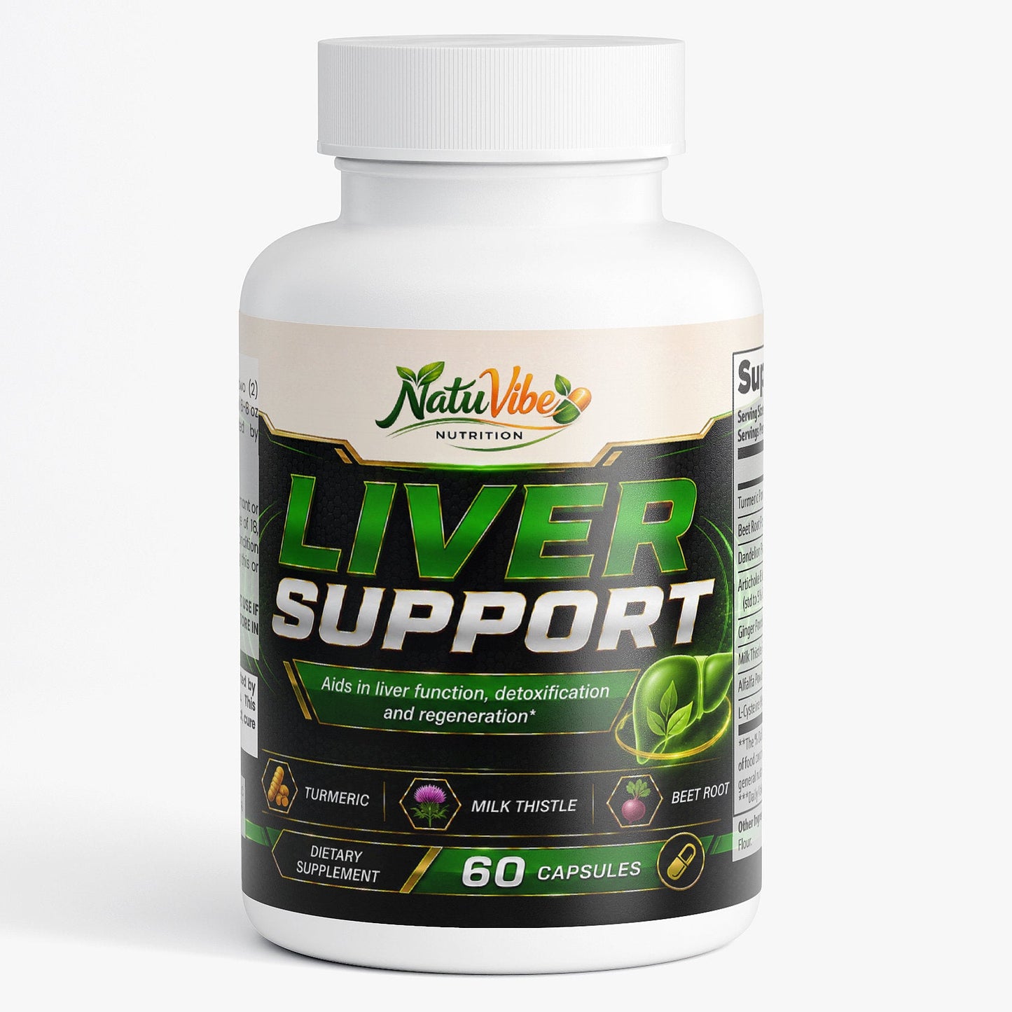 NatiVibe Liver Support supplement bottle on a white background