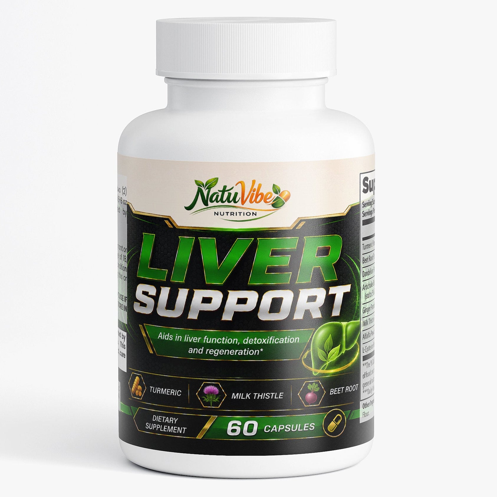 NatiVibe Liver Support supplement bottle on a white background