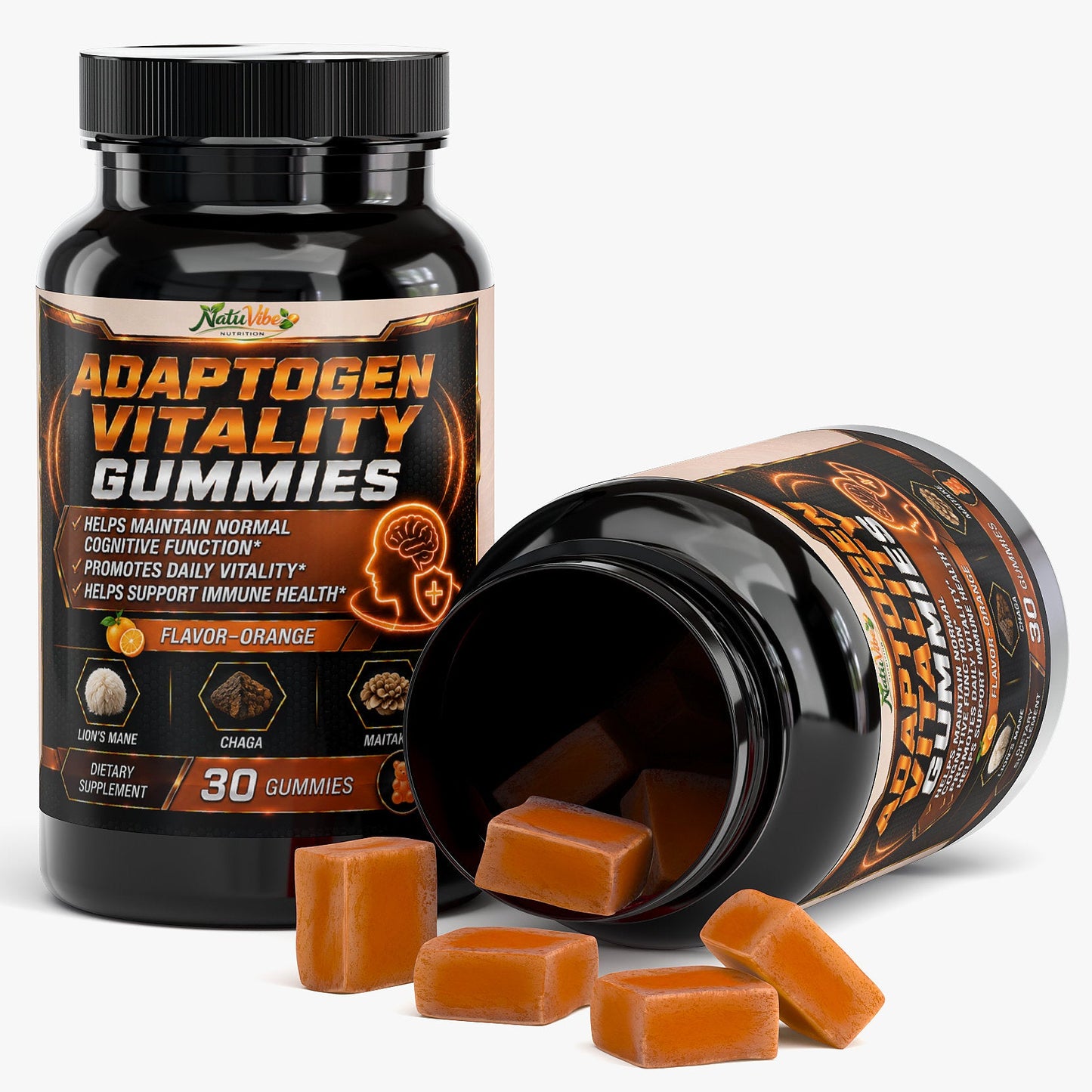 Adaptogen Vitality Gummies 30 Gummies – Lion’s Mane Mushroom Blend