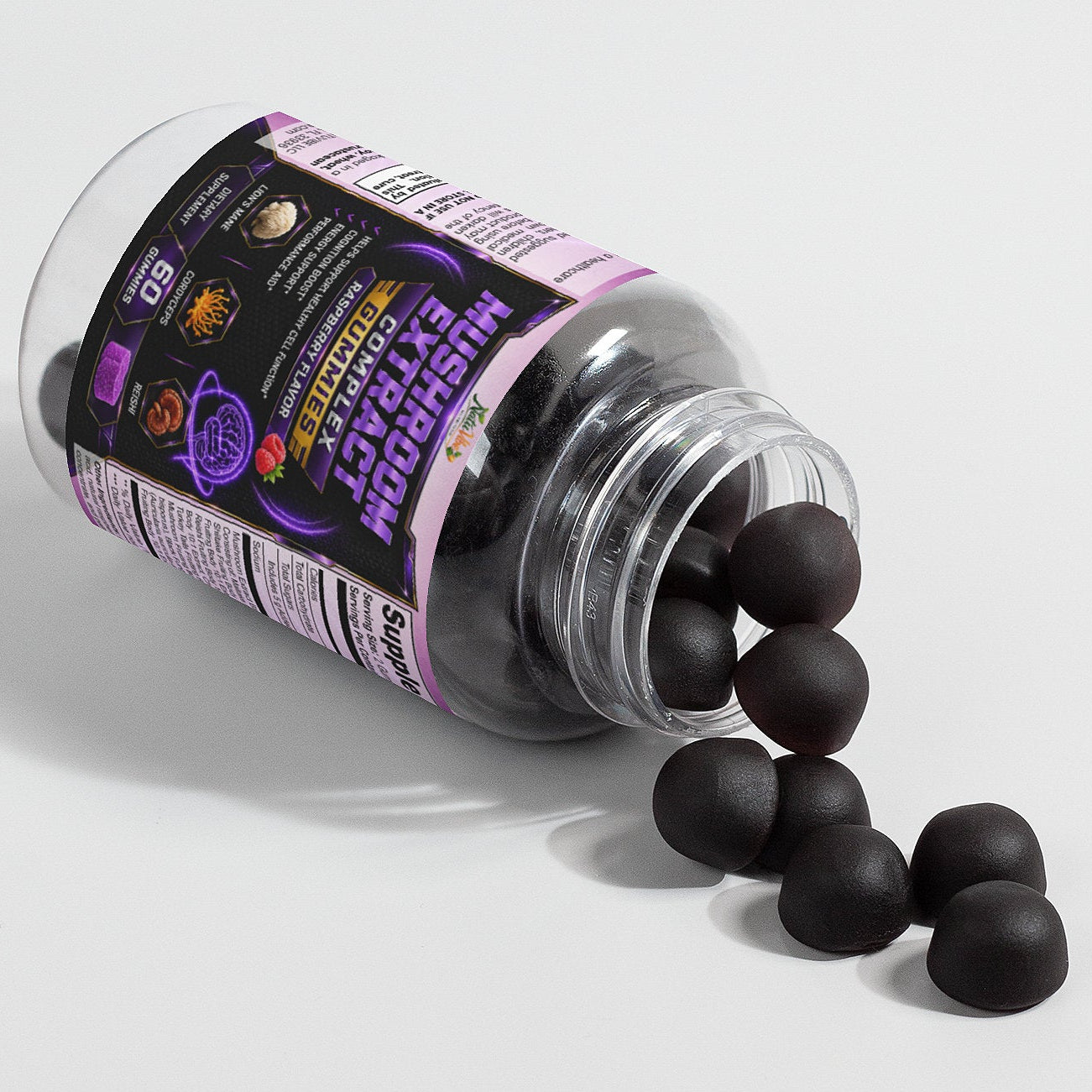 Mushroom Extract Complex 30 Days Supply Cognition boost Energy support Performance aid