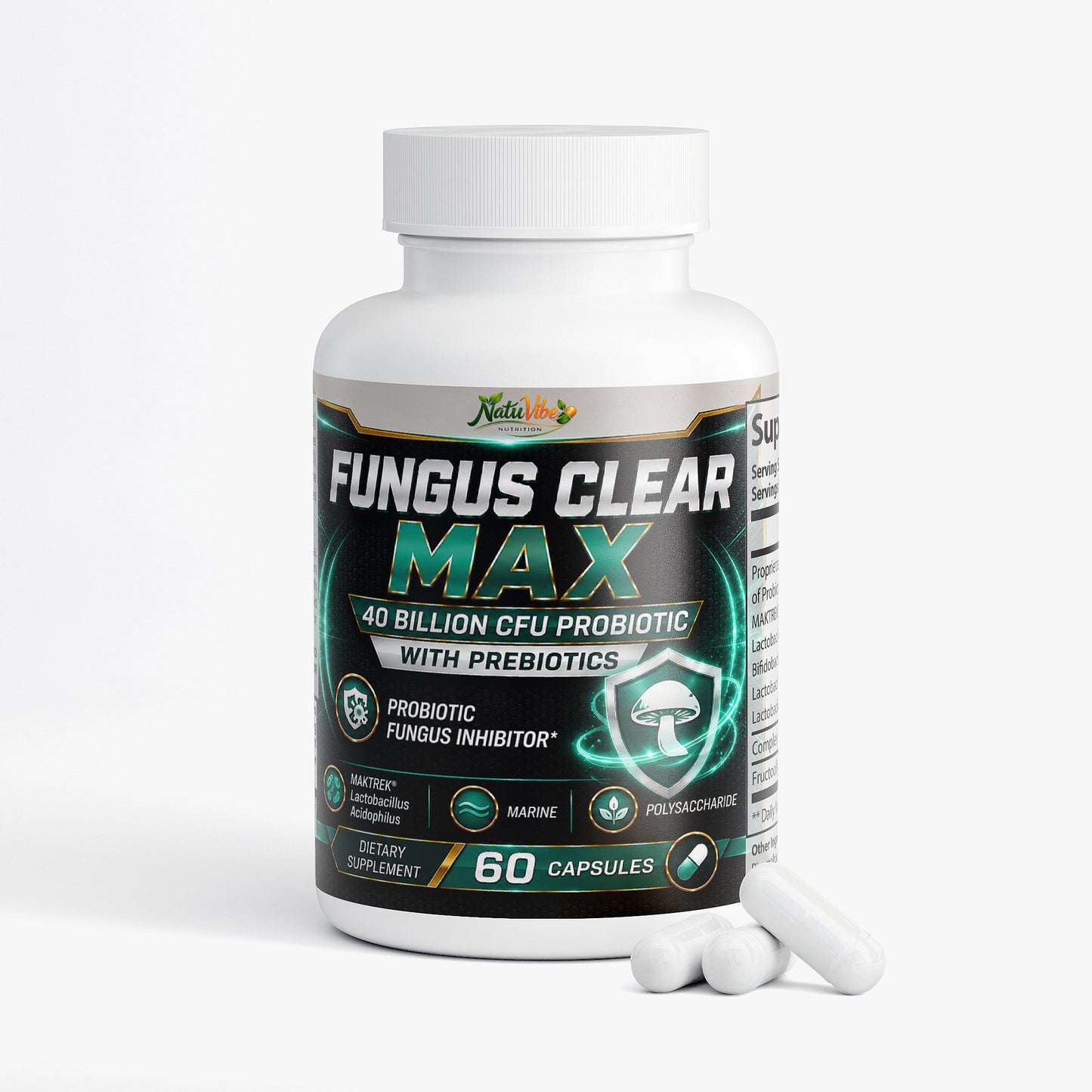 Fungus Clear Max 40 Billion CFU Probiotic Pills 2 PACK
