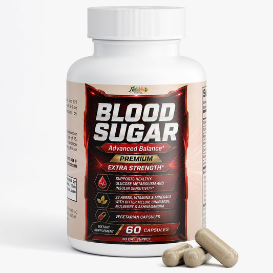 Blood Sugar Advanced Balance – Premium Extra Strength Glucose Support | Bitter Melon, Cinnamon & Ashwagandha | 60 Caps