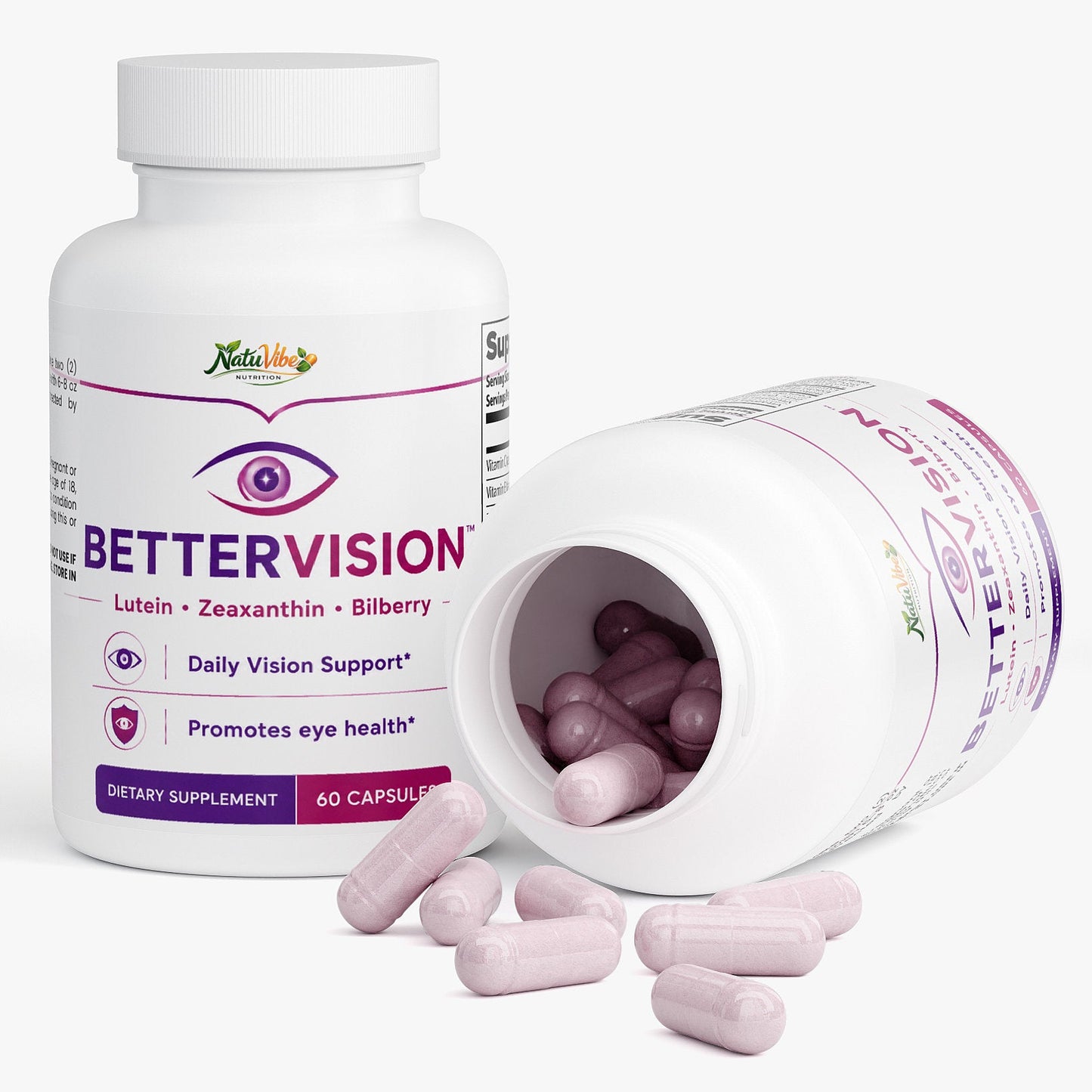 BetterVision™ – Daily Eye Health Supplement | Lutein, Zeaxanthin & Bilberry for Vision Support | 60 Caps