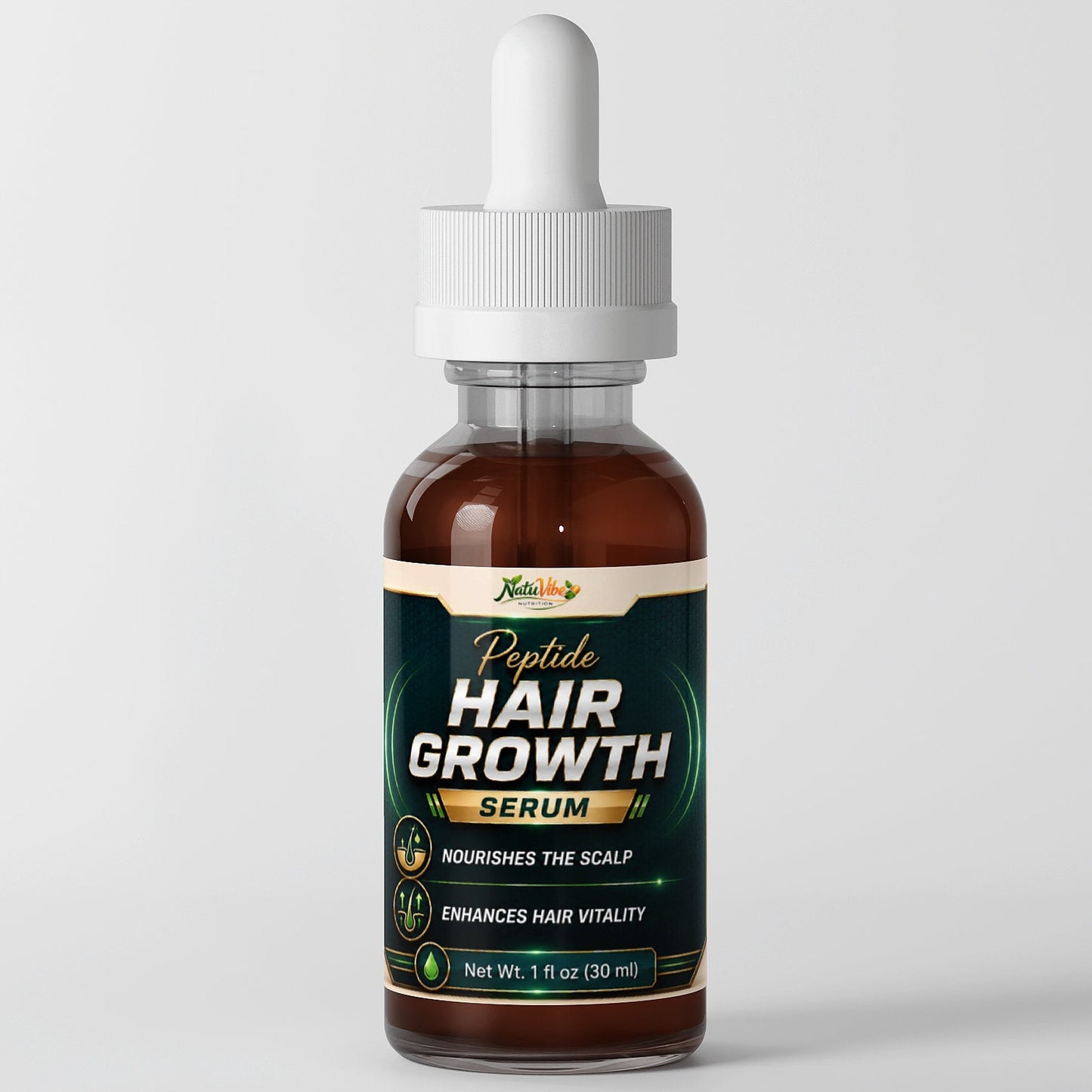 Peptide Hair Growth Serum – 2 Pack | 5 Bioactive Peptides, Saw Palmetto & Rosemary | Supports Thicker, Fuller Hair | 2 x 1 fl oz