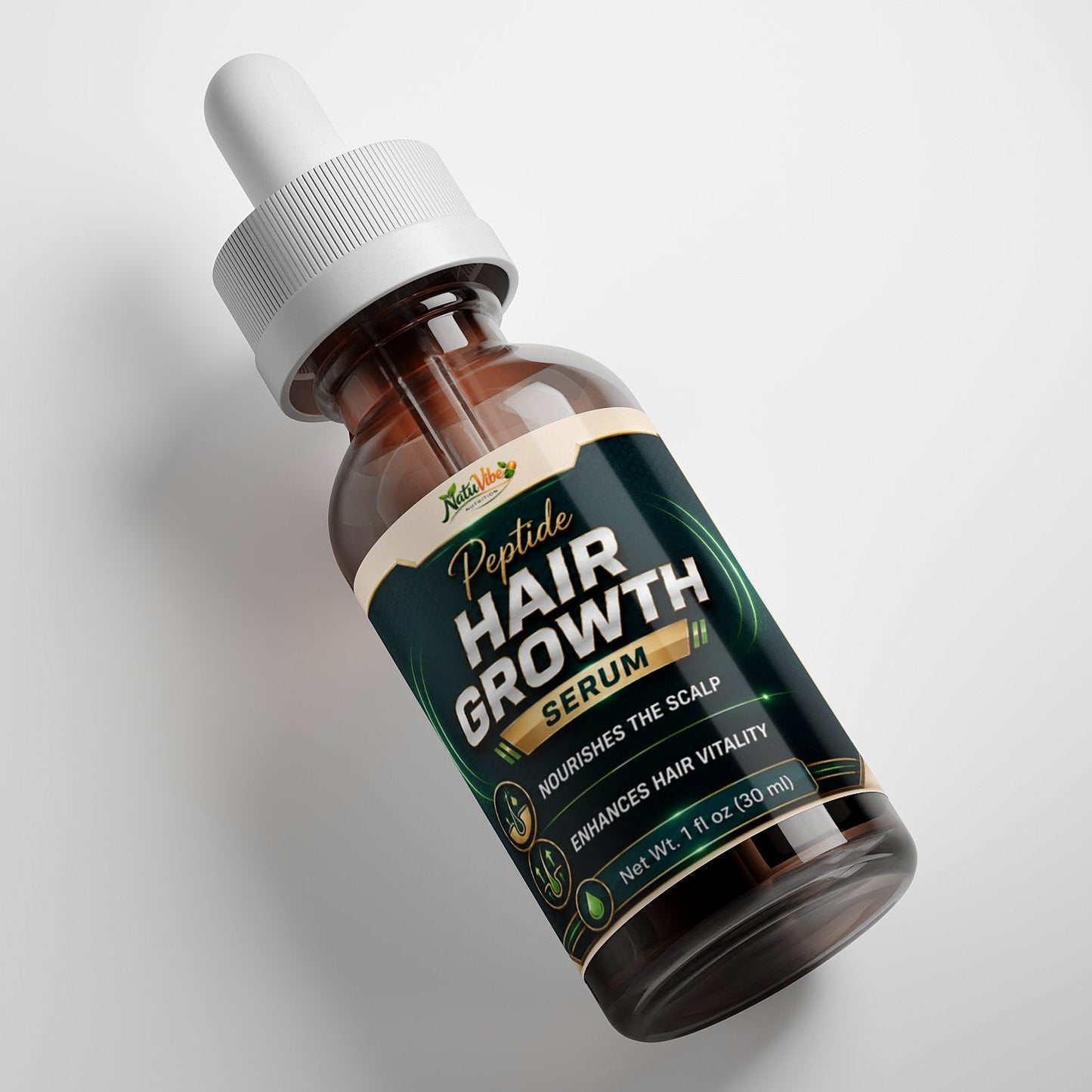 Peptide Hair Growth Serum – 2 Pack | 5 Bioactive Peptides, Saw Palmetto & Rosemary | Supports Thicker, Fuller Hair | 2 x 1 fl oz