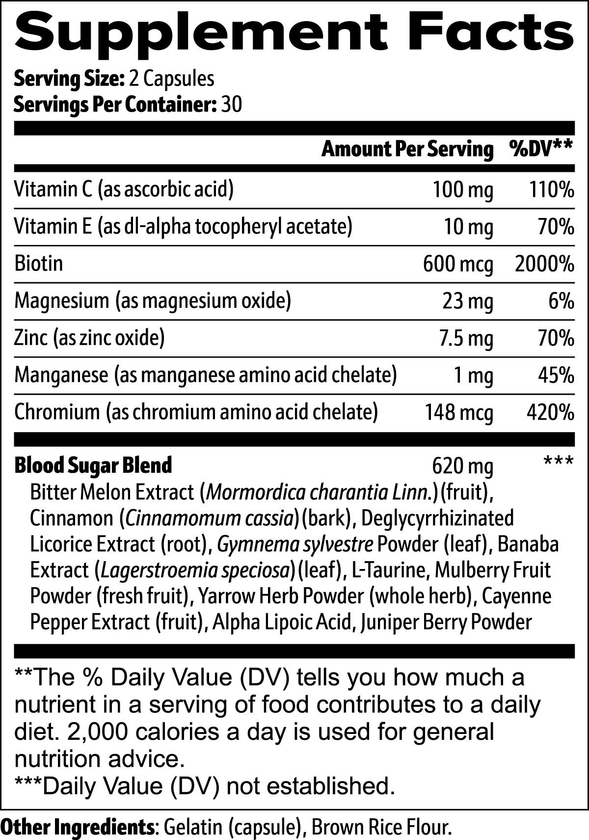 Normal Blood Sugar Support 60 Caps