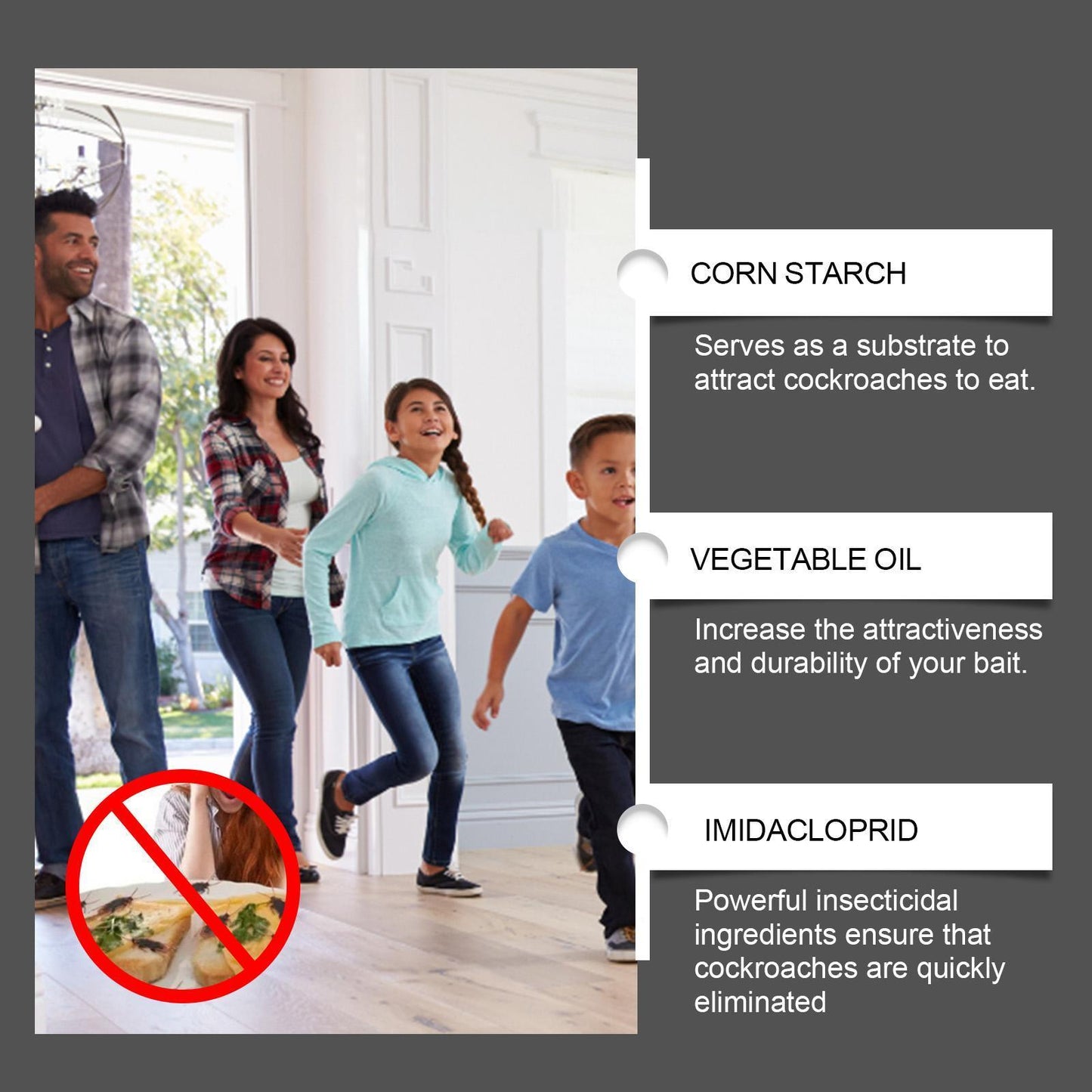 Quick Catch Cockroach Bait Station Household Ships from the USA