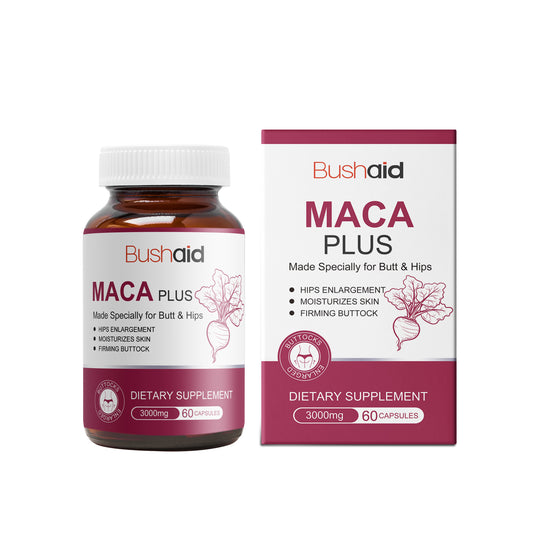 BushAid Maca Butt Capsule Gentle Ingredients Daily Moisturizing And Firming Body Skin Butt Care Capsules default title