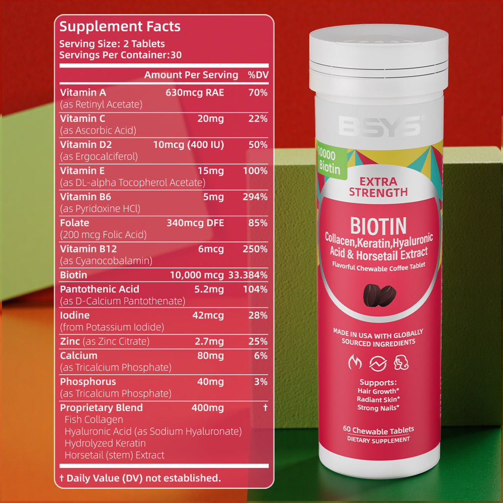 Coffee-flavored Biotin Chews Hair That Grows Nails That Shine These Tasty Supplements Taste Like Your Favorite Brew No Chalky Mess Just Glow From The Inside Out HairGoals CoffeeLo