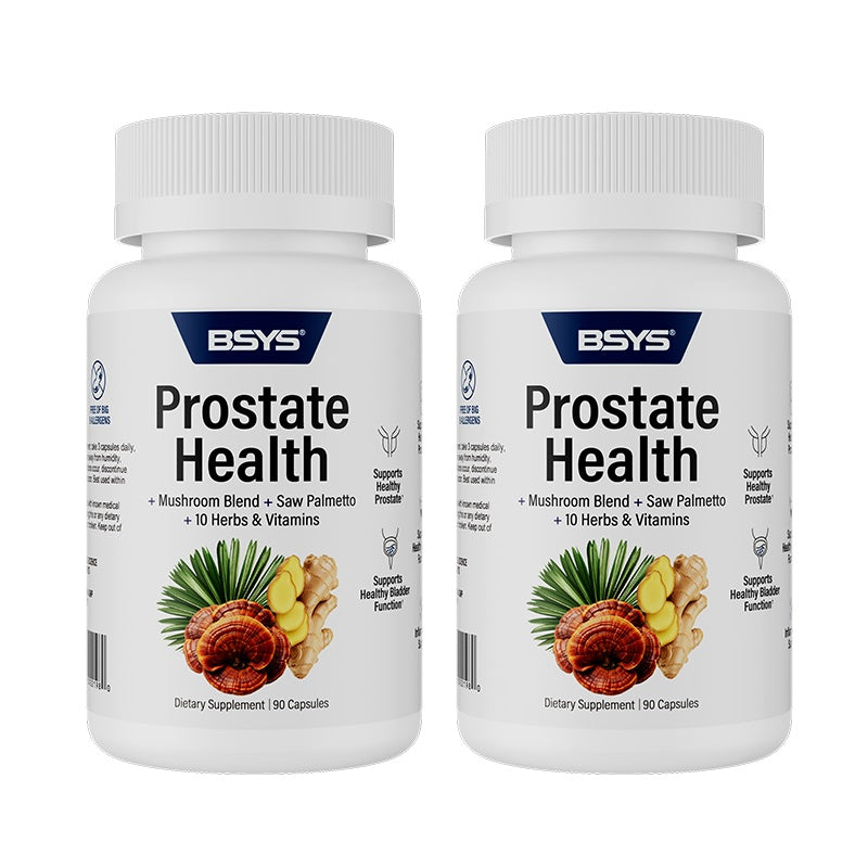 BSYS Prostate Health Capsules Urinary & Bladder Wellness Support Anti-Inflammatory Balance Antioxidant Protection Immune Health Aid Men's Prostate Care Formula Two bottles