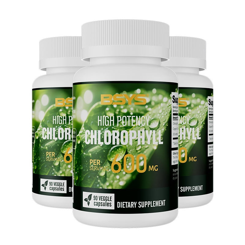Chlorophyll Capsules Fat Metabolism Support Aid Blood Purification & Detox Boost Digestive Health & Constipation Relief Helper Immune System Enhancement Daily Detox & Wellness Supplement Three bottles