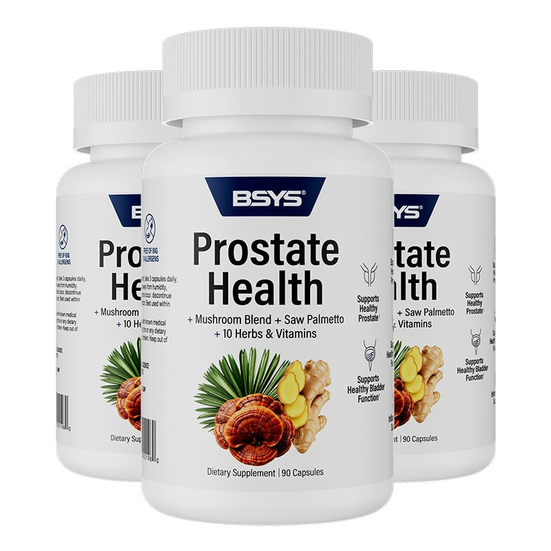 BSYS Prostate Health Capsules Urinary & Bladder Wellness Support Anti-Inflammatory Balance Antioxidant Protection Immune Health Aid Men's Prostate Care Formula Three bottles