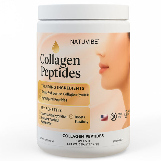 Natuvibe Collagen Peptides container on a white background