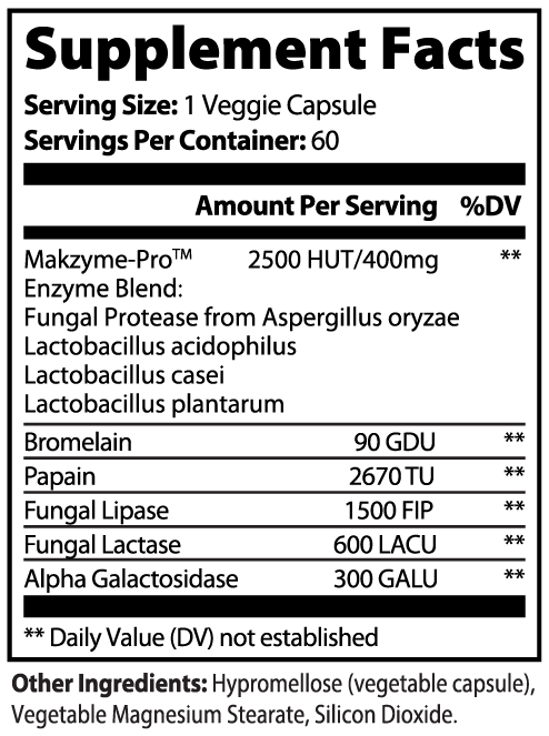 Total Digest™ – Digestive Enzyme & Gut Health Supplement | Enzymes & Probiotic Cultures | Nutrient Absorption | 60 Caps