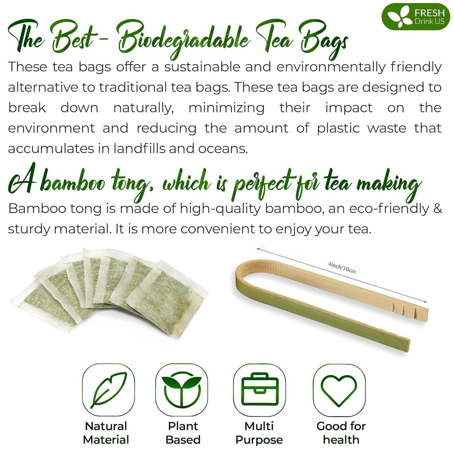 Premium Tulsi Moringa Lemongrass Tea Bags, 100% Natural & Pure from Tulsi Holy Basil Leaves, Moringa & Lemongrass.