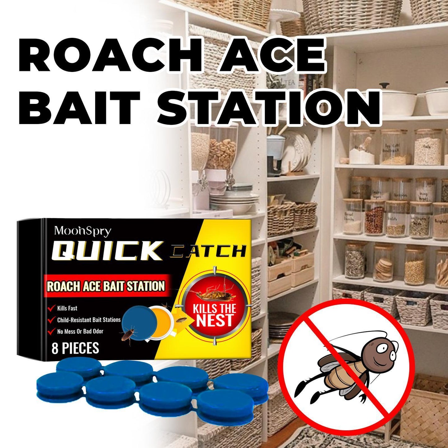 Moon Elf Roach Buster Bait Station Ship From USA