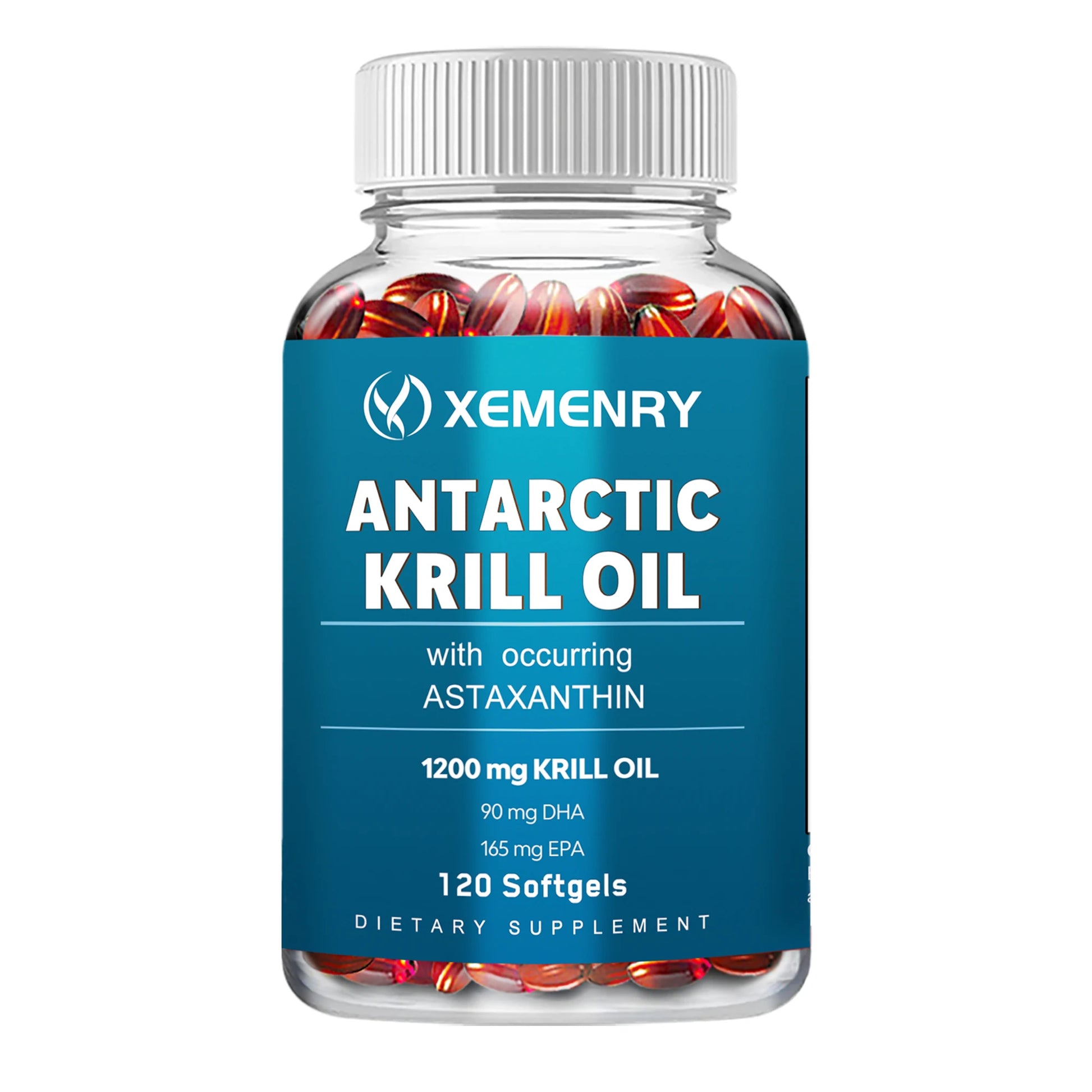 Antarctic Krill Oil - with EPA, DHA, Astaxanthin Phospholipids, Supports Heart, Brain, Joint Eye Health - 120 Capsules 120 Capsules United States