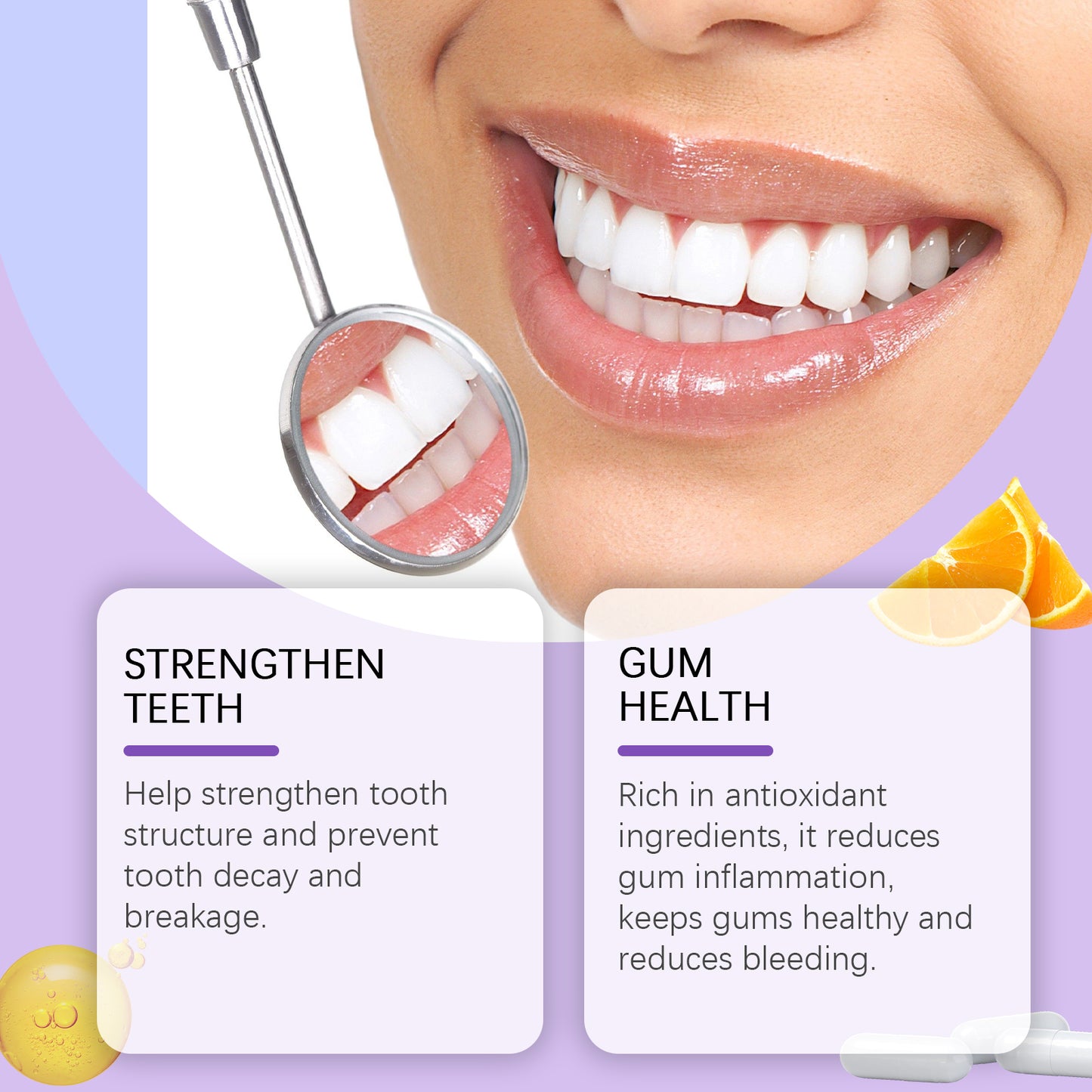 Dental Health Support – Natural Oral Care Supplement for Bad Breath, Tooth Sensitivity & Gum Health | 30 Capsules