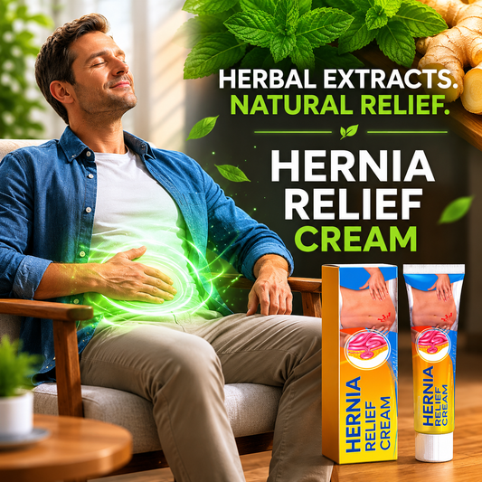Hernia Relief Cream Mint, Ginger & Herbal Extracts / Natural Pain & Inflammation