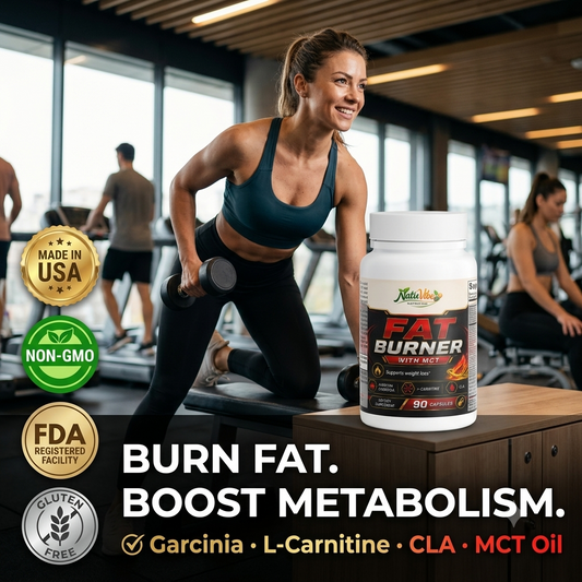 Fat Burner with MCT™ – Garcinia Cambogia, L-Carnitine & CLA | Supports Weight Loss & Metabolism | 90 Caps