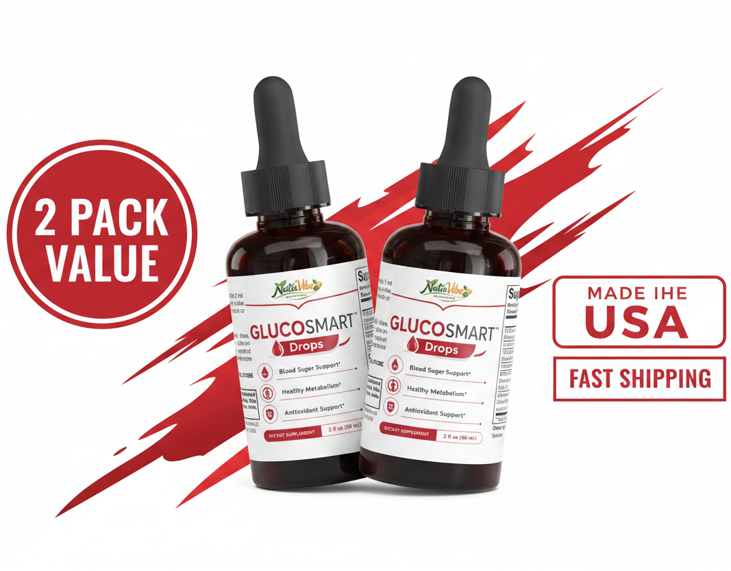 GlucoSmart Drops liquid blood glucose supplement 60ml dropper bottle natural glucose support