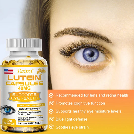 Lutein with Zeaxanthin Extract Helps Relieve Eye Strain and Maintain Healthy Vision Eye Support and Vision Vitamins Eye Health