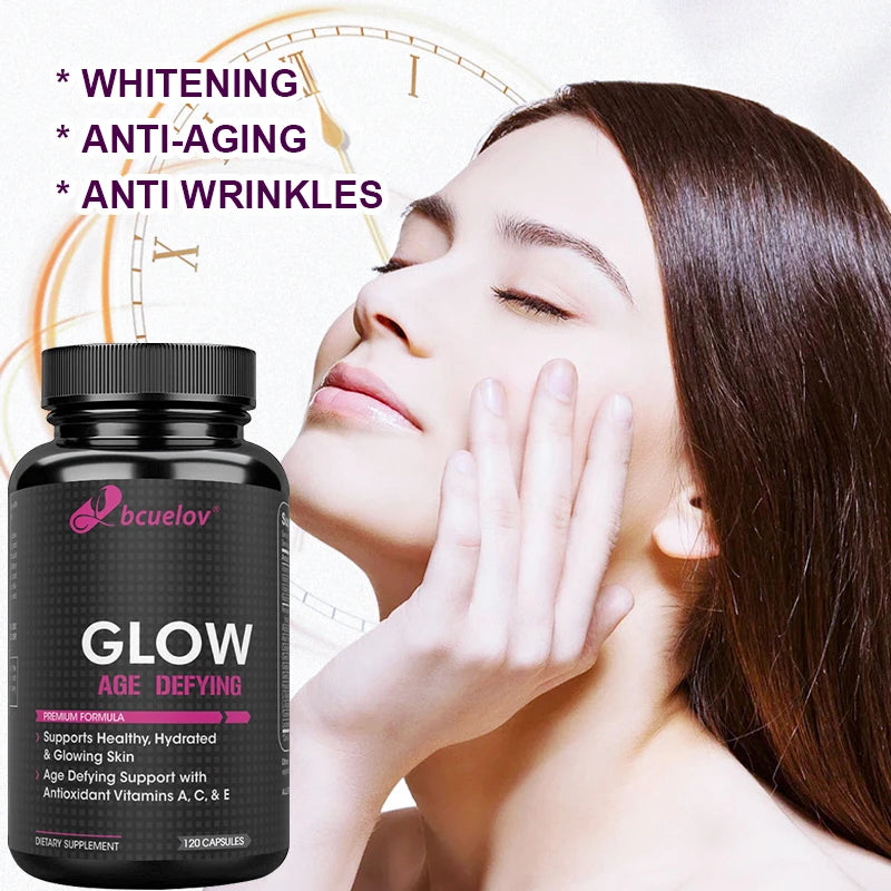 High Dose Collagen - with Hyaluronic Acid and Vitamin C, Antioxidant, Hair Growth, Skin Hydration, 120 Capsules