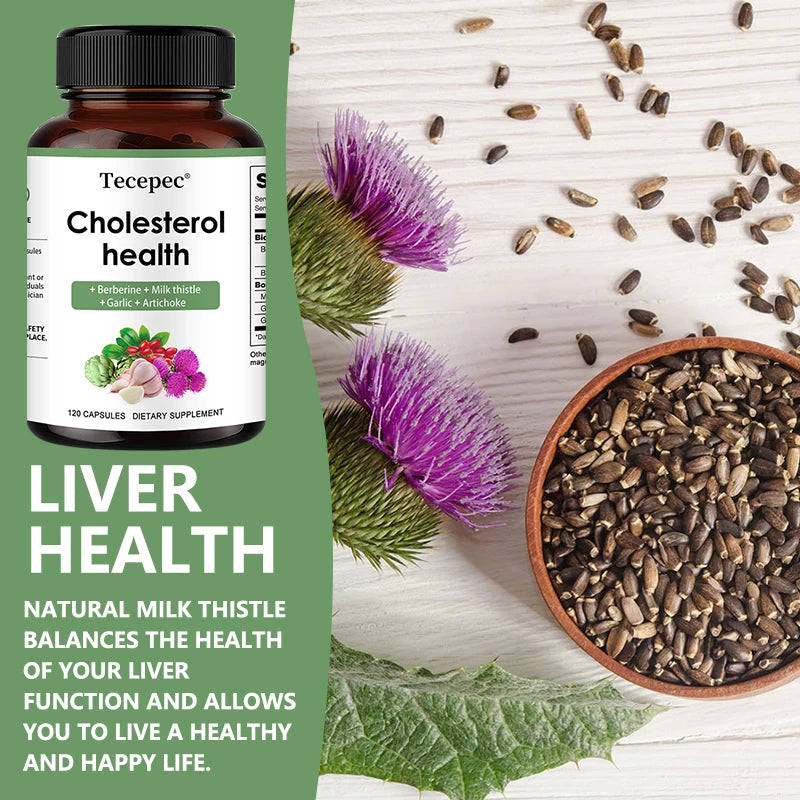 Berberine, Artichoke Extract, Supports Healthy Cholesterol Levels, Heart Health, and Lipid Metabolism - Cholesterol Support