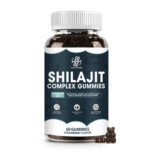 iMATCHME Shilajit Gummies Original High in Trace Minerals& Fulvic Acid for Energy,Muscle Strength&Immunity, Endurance for Adult