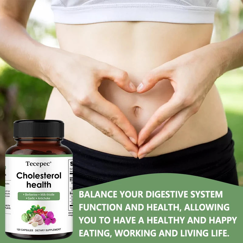 Berberine, Artichoke Extract, Supports Healthy Cholesterol Levels, Heart Health, and Lipid Metabolism - Cholesterol Support