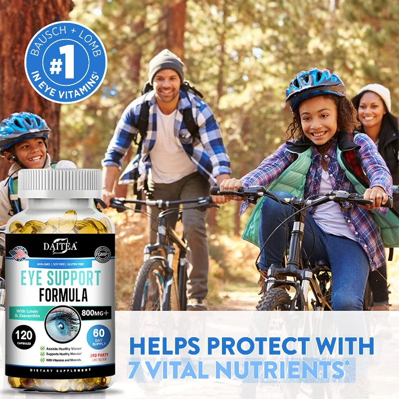 Eye Vitamins with Lutein and Bilberry Extract Capsules - Lutein Blend for Eye Fatigue, Dry Eyes and Vision Health