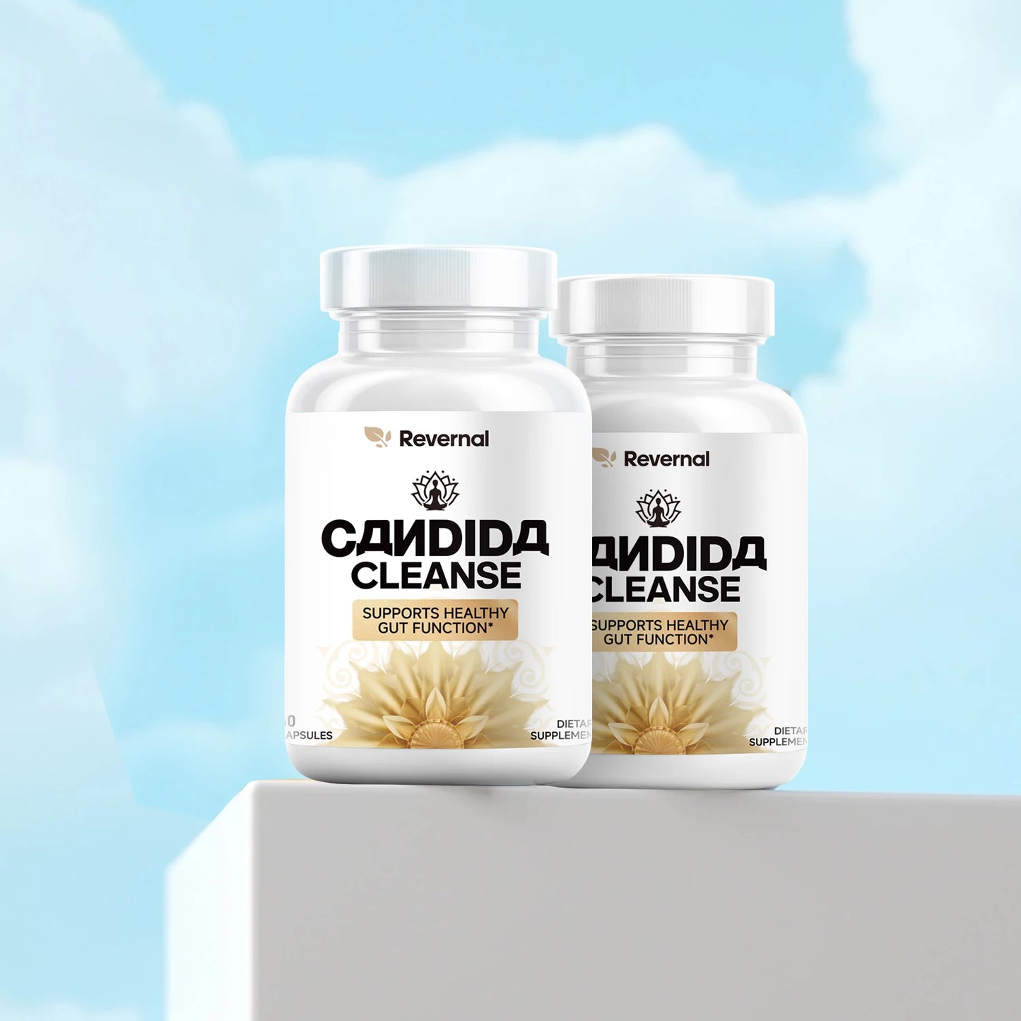 2pcs Quitmood Candida Cleanse - Anti Yeast Overgrow Gut & Colon Support (60 Capsules) - for Men & Women - Natural Herbs
