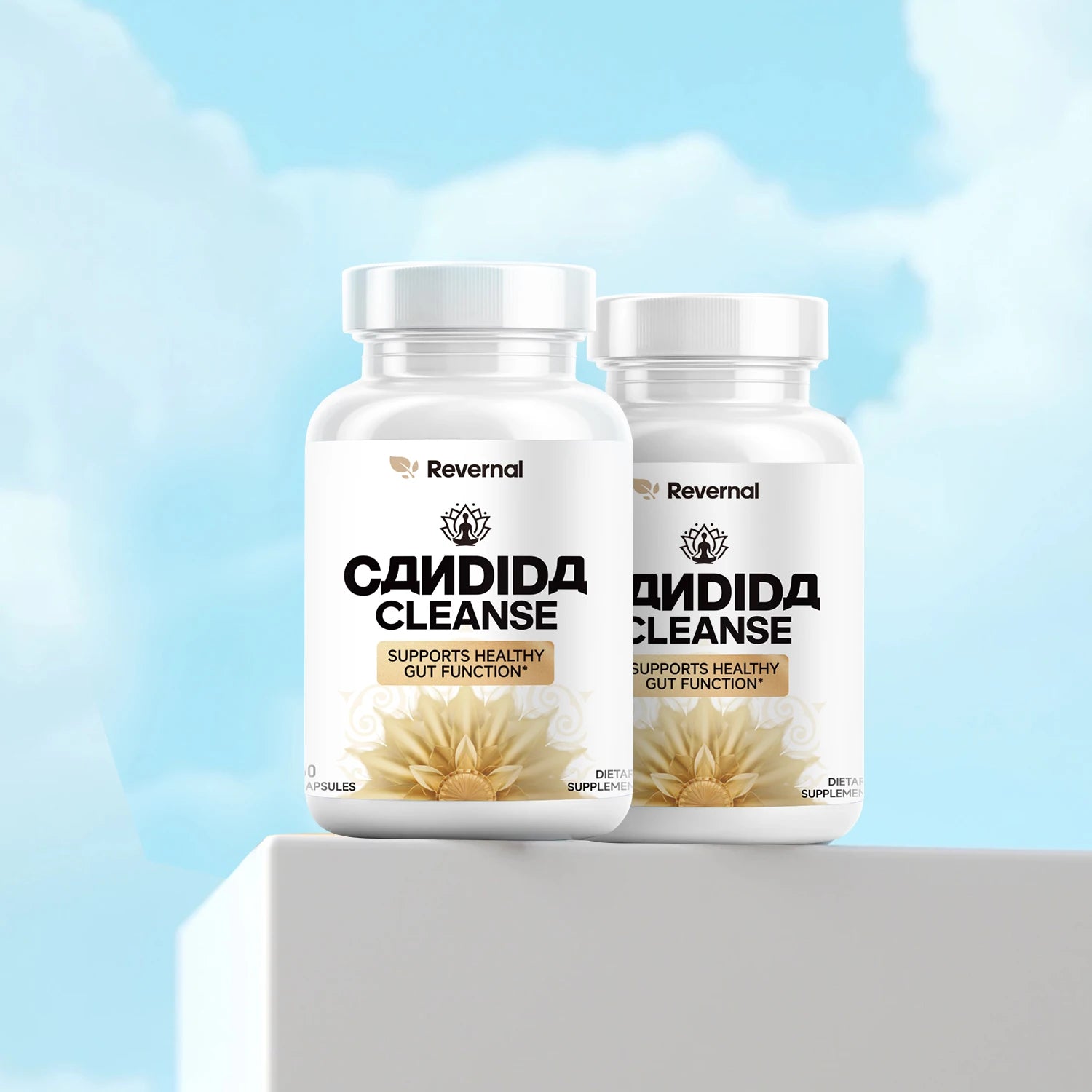 2pcs Quitmood Candida Cleanse - Anti Yeast Overgrow Gut & Colon Support (60 Capsules) - for Men & Women - Natural Herbs