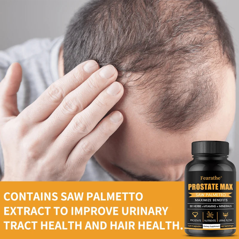 Fearathe Saw Palmetto Prostate Supplement - Promotes Prostate Health, Urinary Health and Hair Growth