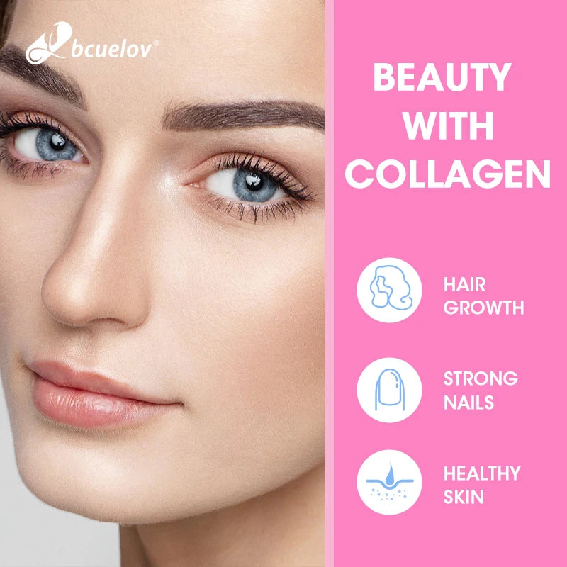 High Dose Collagen - with Hyaluronic Acid and Vitamin C, Antioxidant, Hair Growth, Skin Hydration, 120 Capsules