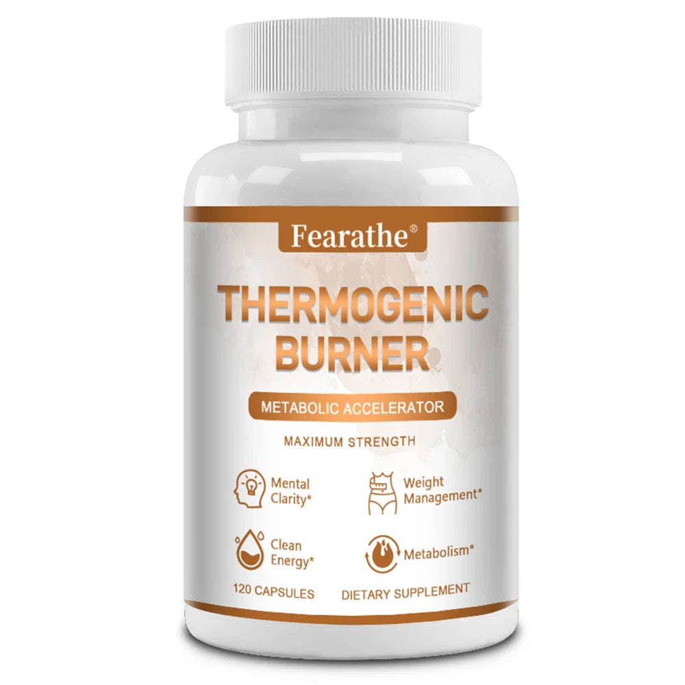 Thermogenic Fat Burner - Metabolic Booster, Helps with Mental Clarity, Clean Energy, Weight Management and Metabolism United States 120 count