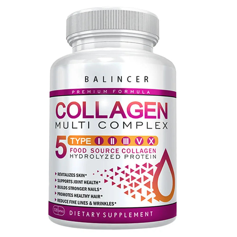 Collagen Complex - for Skin Care, Reduce Fine Lines and Wrinkles, Firm Skin, Support Hair, Joint and Nail Health 120count United States