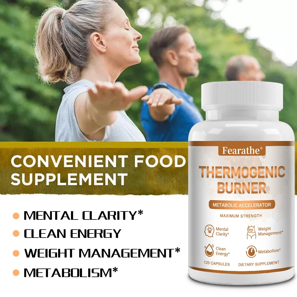 Thermogenic Fat Burner - Metabolic Booster, Helps with Mental Clarity, Clean Energy, Weight Management and Metabolism