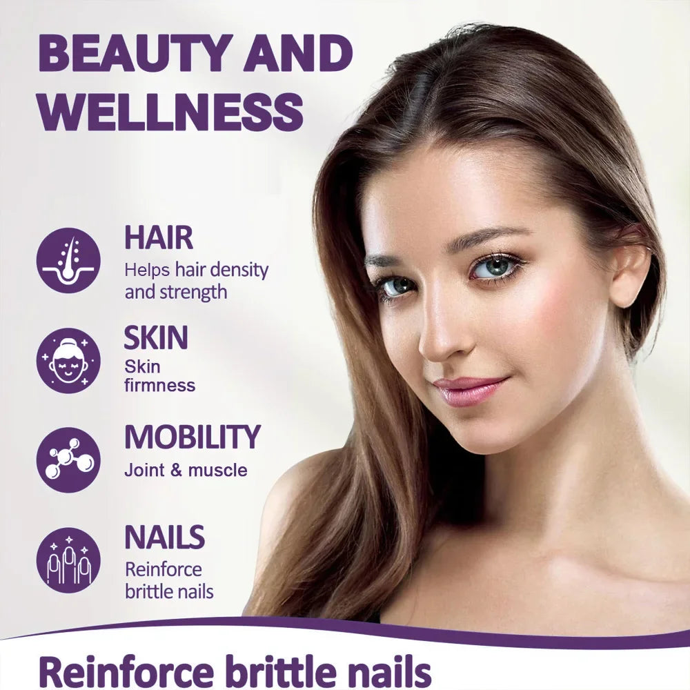 Biotin Vitamins with Pantothenic Acid, Folic Acid, Hair Growth Supplement for Men&Women - B1 B2 B3 B6 B12 - Healthy Nails & Skin