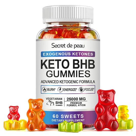 BHB Keto + ACV Gummies - Fat Belly Burning Fat, Appetite Suppressant, Metabolism Booster, Digestive Health, Bloating Relief