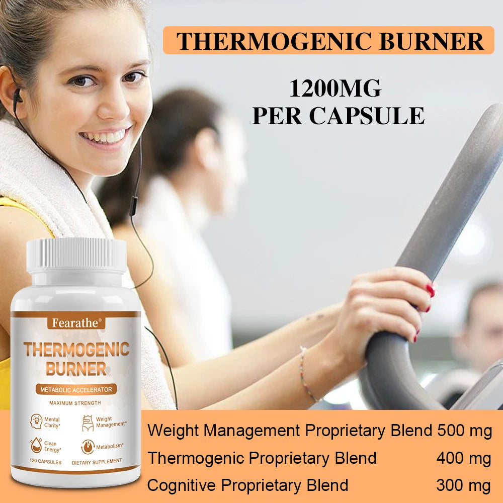 Thermogenic Fat Burner - Metabolic Booster, Helps with Mental Clarity, Clean Energy, Weight Management and Metabolism