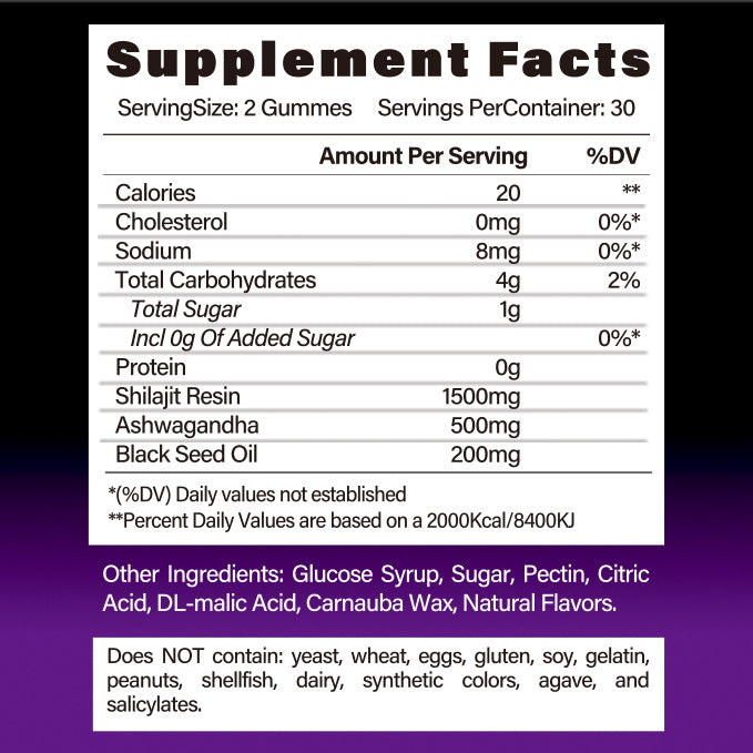 SHILAJIT GUMMIES 60'S