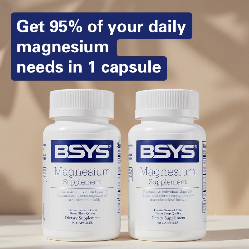 Magnesium Supplements Sleep & Anxiety Relief Aid Muscle Relaxation Support Heart Health & Blood Sugar Balance Formula Cognitive Function Enhancement Nighttime Wellness Supplement