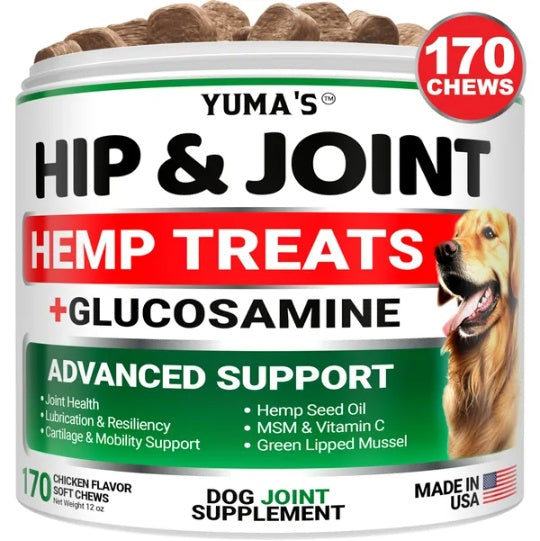 Hemp Hip And Joint Supplement For Dogs Glucosamine For Dogs Joint Pain Relief With MSM Advanced Dog Joint Supplement Health Glucosamine For Dogs Chews 1pc