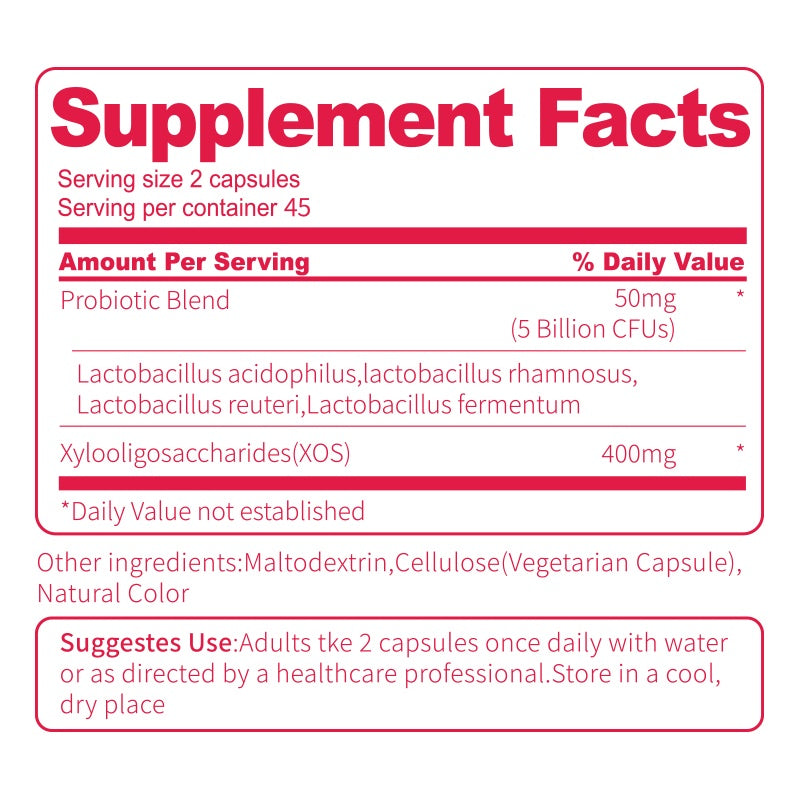 Vaginal Probiotic Capsules Vaginal Health Support Formula Yeast Balance UTI Prevention Aid Menopausal Wellness Vaginal Dryness Relief Antibiotic Support Immune Boost